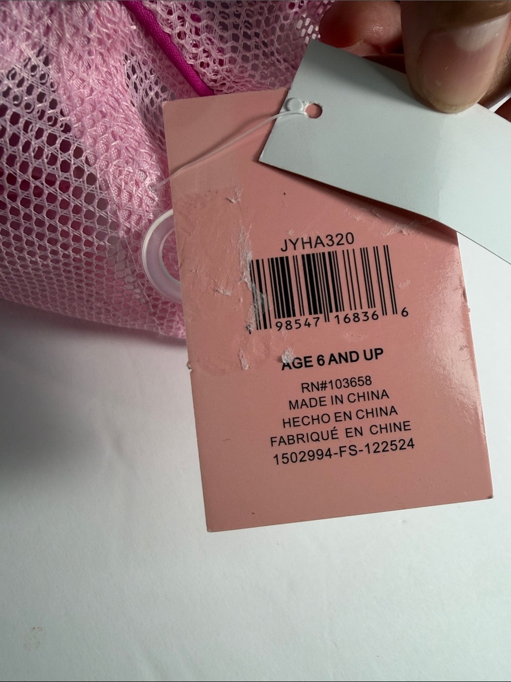 Juicy Couture Girls Light Pink Rhinestone Logo Trucker Cap - Picture 9 of 9